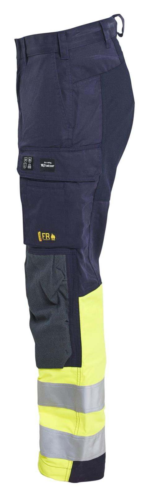 Blaklader Broeken 17871512 marineblauw-fluo geel(8933)
