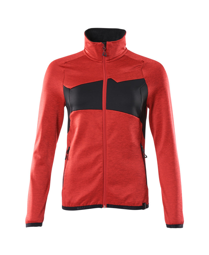 Mascot Accelerate Fleecejas 18153-316 met rits signaalrood-zwart(20209)