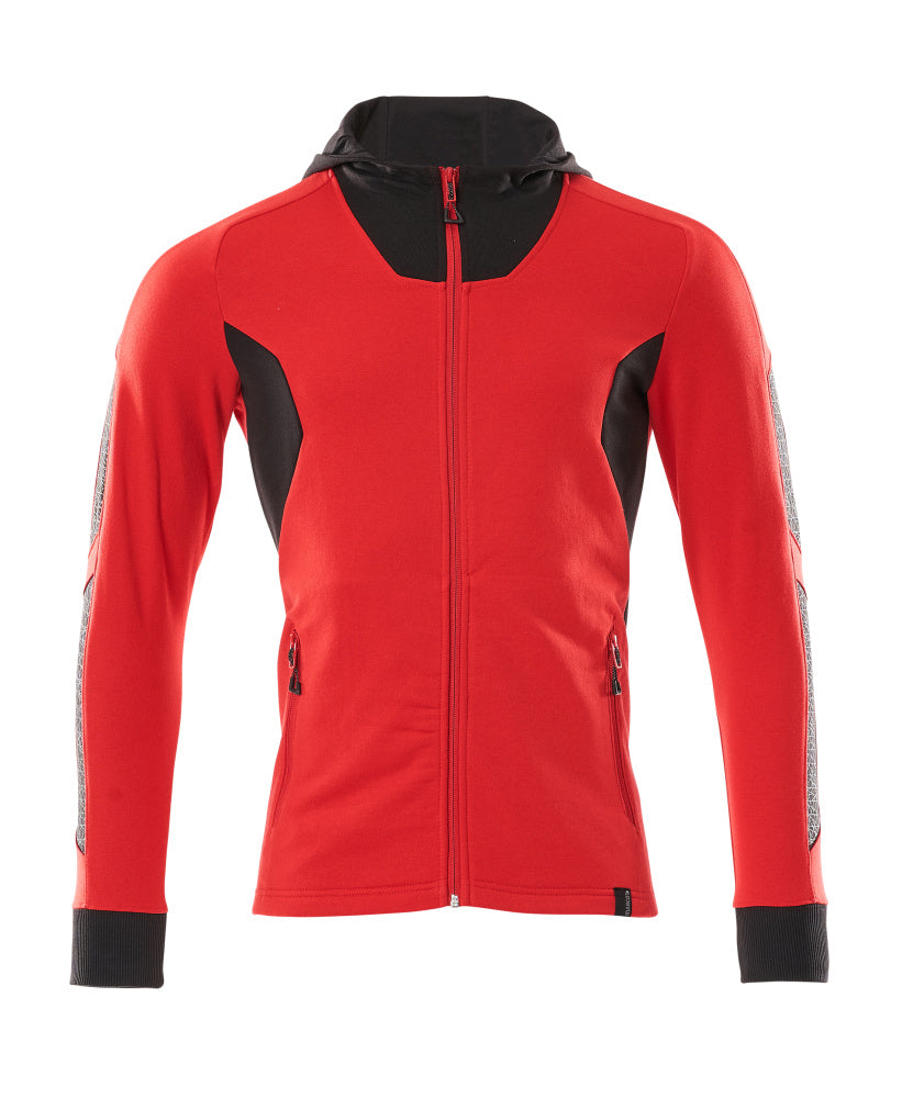 Mascot Accelerate Capuchontrui 18584-962 met rits signaalrood-zwart(20209)