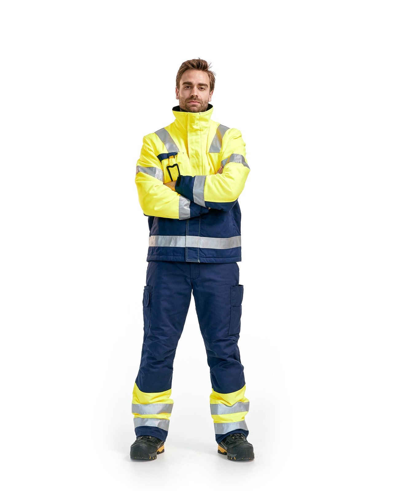 Blaklader Broeken 18621811 HiVis geel-marineblauw(3389)