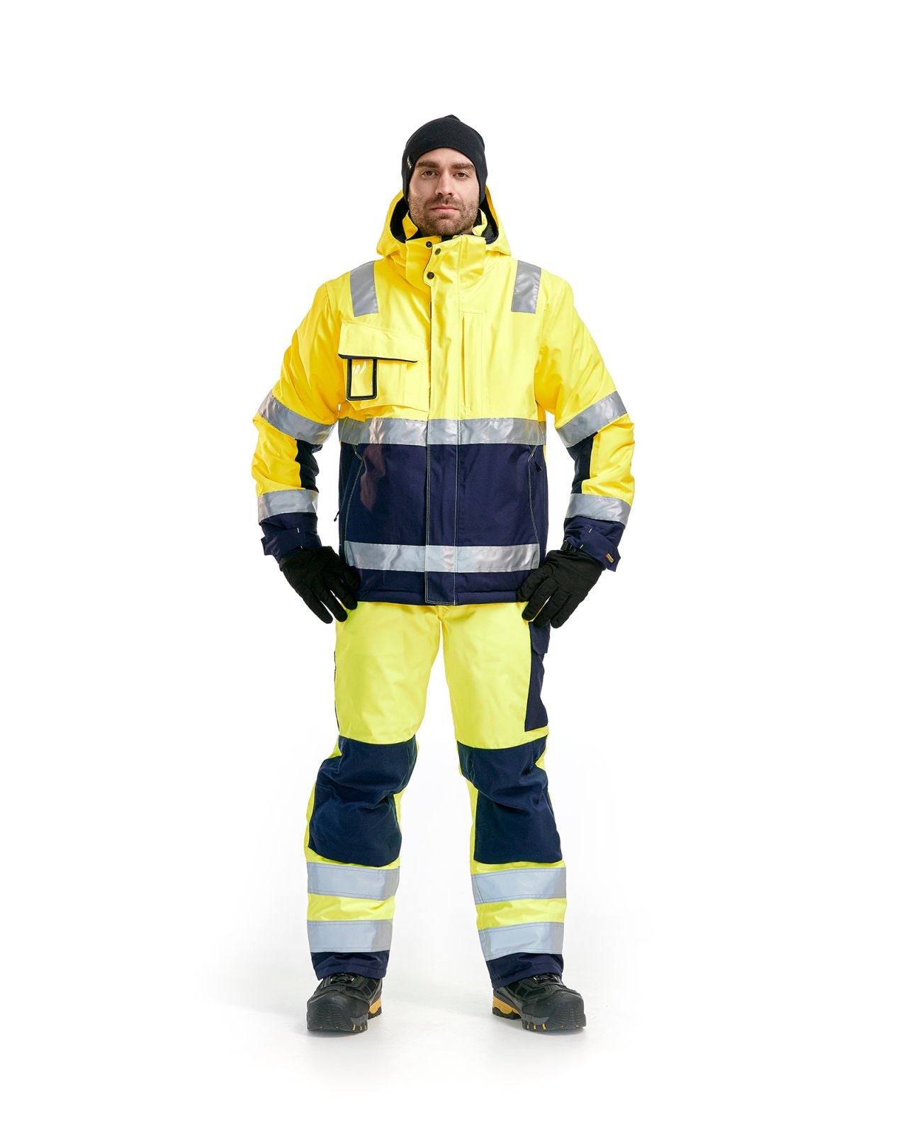 Blaklader Broeken 18851977 HiVis geel-marineblauw(3389)