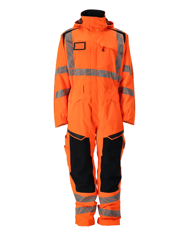 Mascot Accelerate Safe Winteroverall 19019-449 HiVis Climascot ademend winddicht waterdicht HiVis fluo oranje-donker marineblauw(14010)