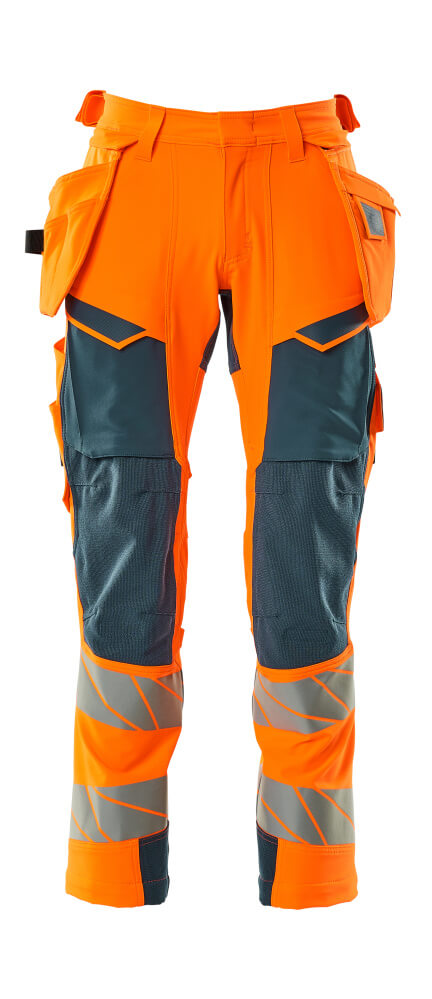 Mascot Accelerate Safe Broeken 19031-711 fluo oranje-donker petrolblauw(1444)
