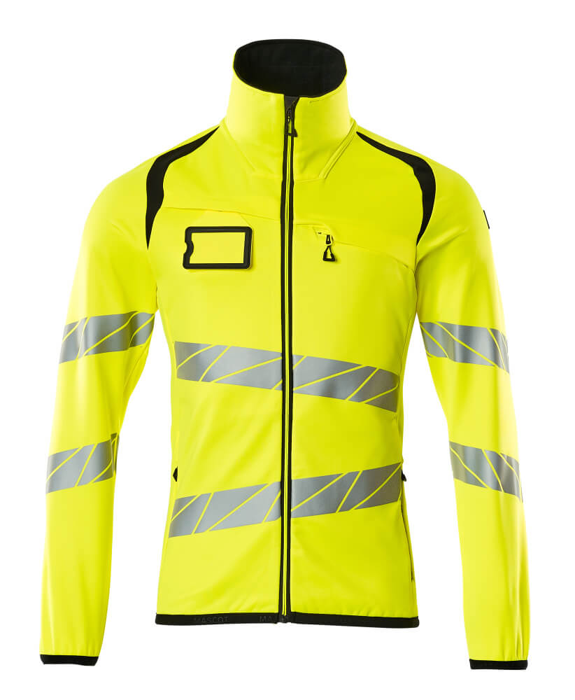 Mascot Accelerate Safe Fleecetrui 19103-315 met rits fluo geel-zwart(1709)