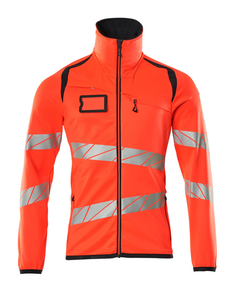 Mascot Accelerate Safe Fleecetrui 19103-315 met rits fluo rood-donkermarine(22210)