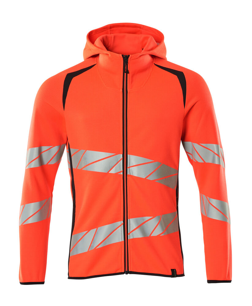 Mascot Accelerate Safe Capuchontrui 19284-781 met rits fluo rood-donkermarine(22210)