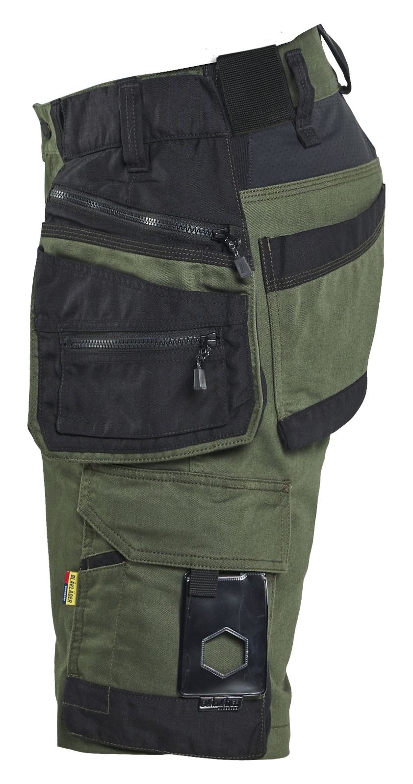 Blaklader Ambacht Striker Shorts 19721149 2-weg Stretch donker herfstgroen-zwart(4298)