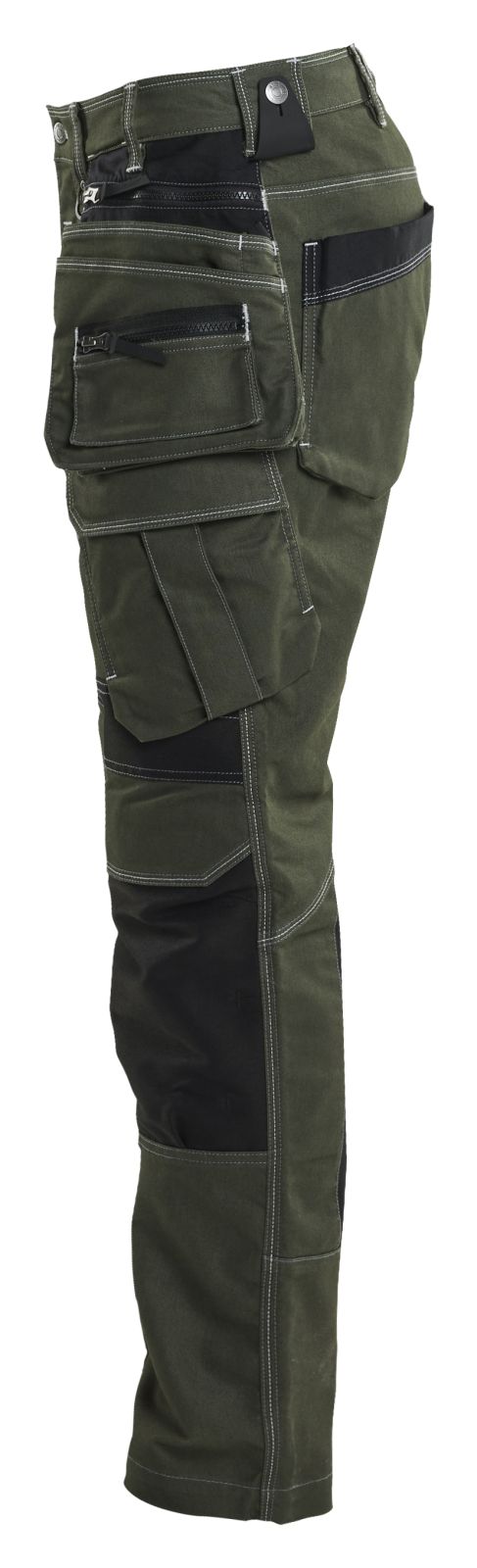 Blaklader Ambacht X1900 Werkbroeken 19901141 denim stretch donker herfstgroen-zwart(4298)