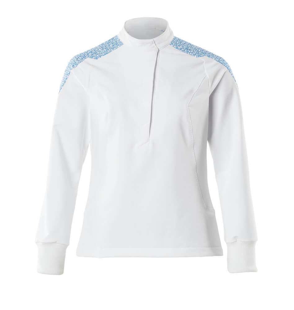 Mascot Food & care Tuniek 20062-511 stretch dames wit-helder blauw(0691)