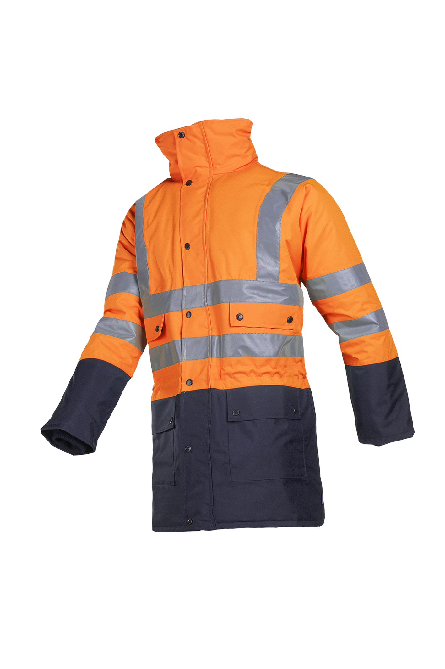 Sioen Jassen Stormflash fluo oranje-marineblauw