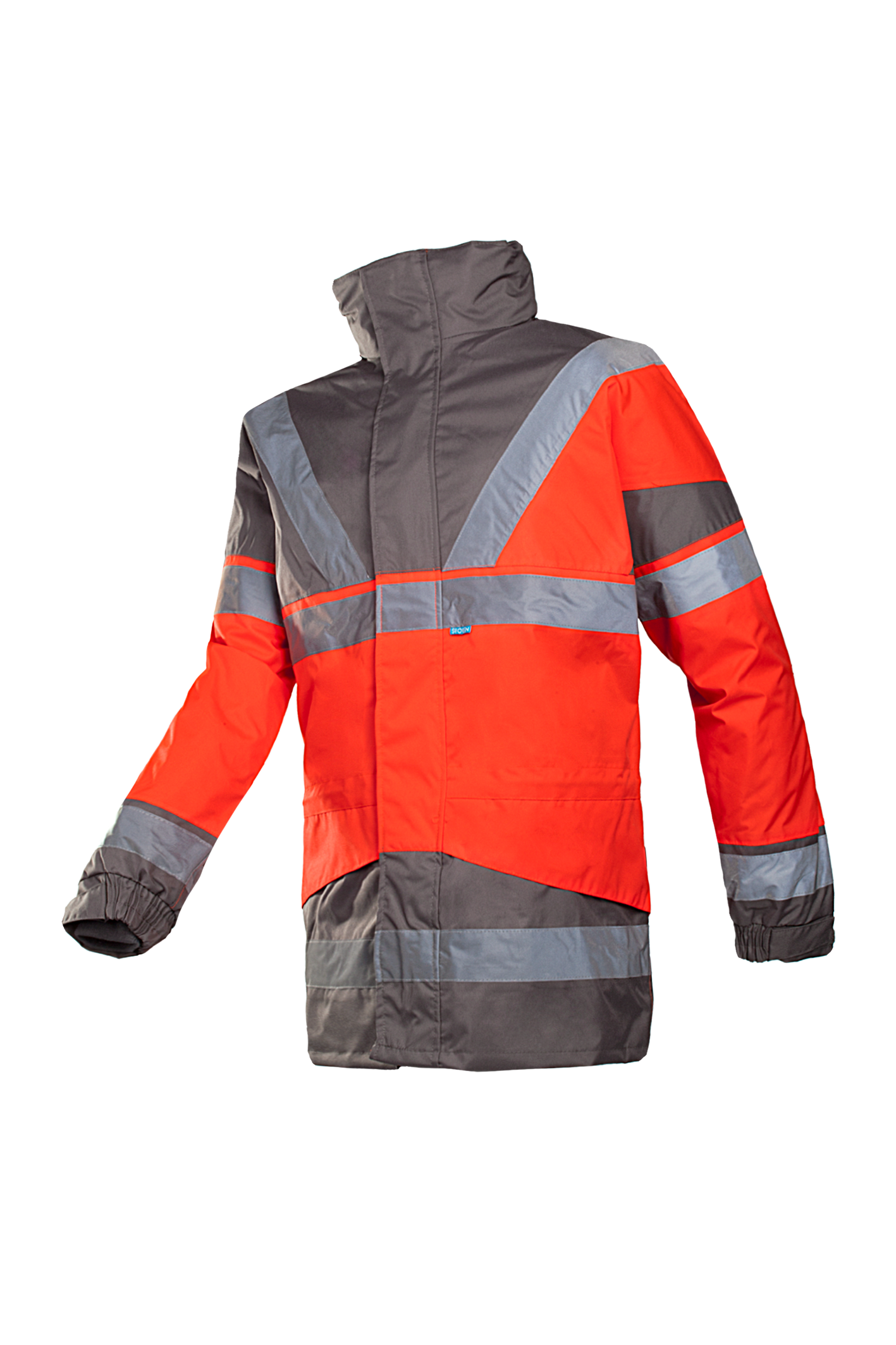Sioen Jassen Skollfield HiVis fluo rood-grijs