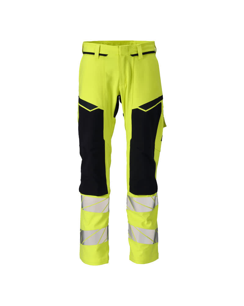 Mascot Accelerate Multisafe Broek 21079-284 kniezakken Ultimate Stretch vrouwen vlamvertragend antistatisch HiVis fluo geel-donker marineblauw(17010)
