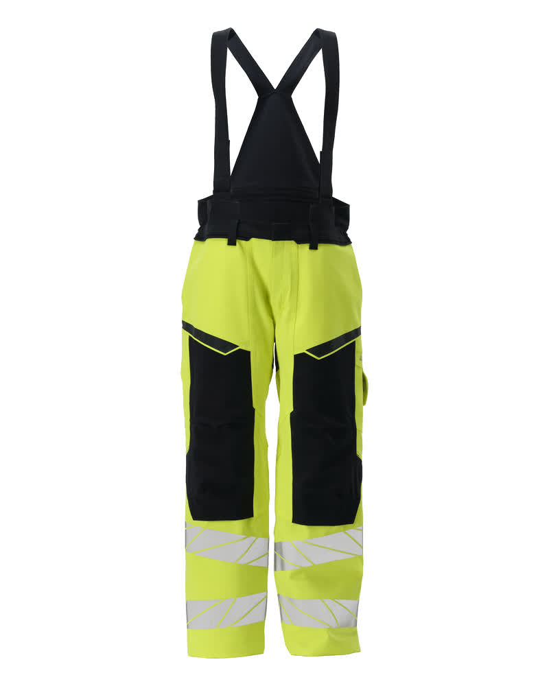Mascot Accelerate multisafe Overtrekbroek 21090-292 vlamwerend antistatsich HiVis fluo geel-donker marineblauw(17010)