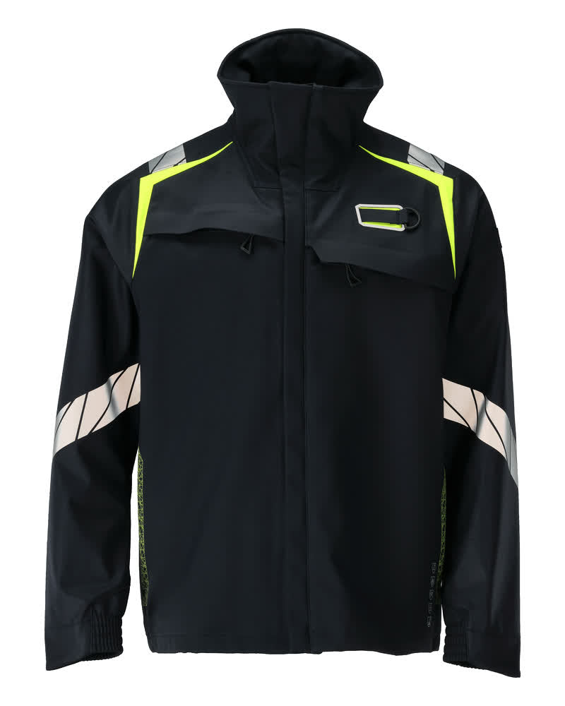Mascot Accelerate multisafe Jas 21202-335 softshell vlamwerend antistatsich HiVis donker marineblauw-fluo geel(01017)