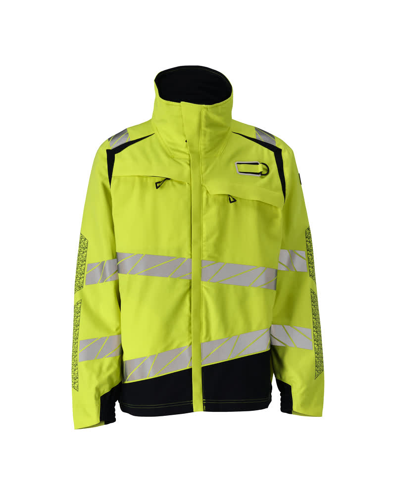 Mascot Accelerate Multisafe Jas 21309-281 vlamvertragend antistatisch stretch HiVis fluo geel-donker marineblauw(17010)