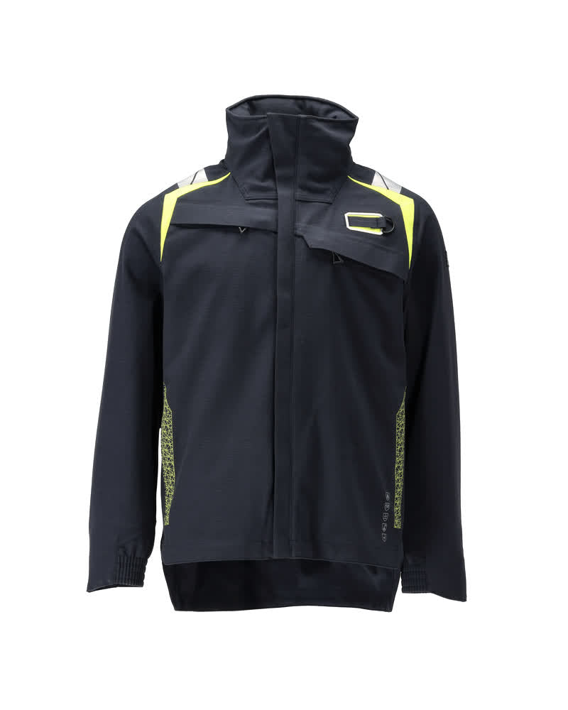 Mascot Accelerate multisafe Jas 21501-292 shell vlamwerend antistatisch donker marineblauw-fluo geel(01017)