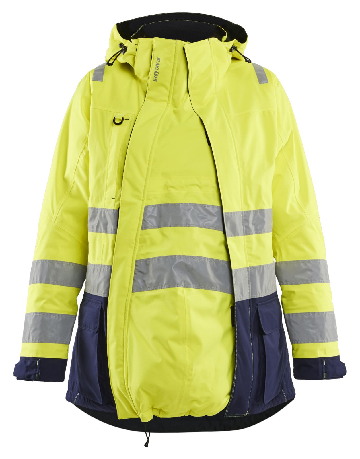 Blaklader Dames High Vis Inzetstuk Jas 21721987 dames HiVis winterparka 4472 HiVis fluo geel(3300)