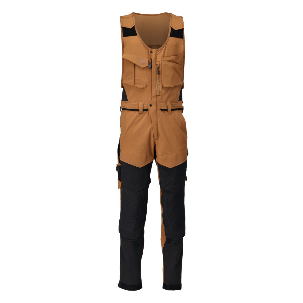 Mascot Customized Bodybroek 22069-311 kniezakken Ultimate Stretch waterafstotend lichtgewicht notenbruin-zwart(5409)
