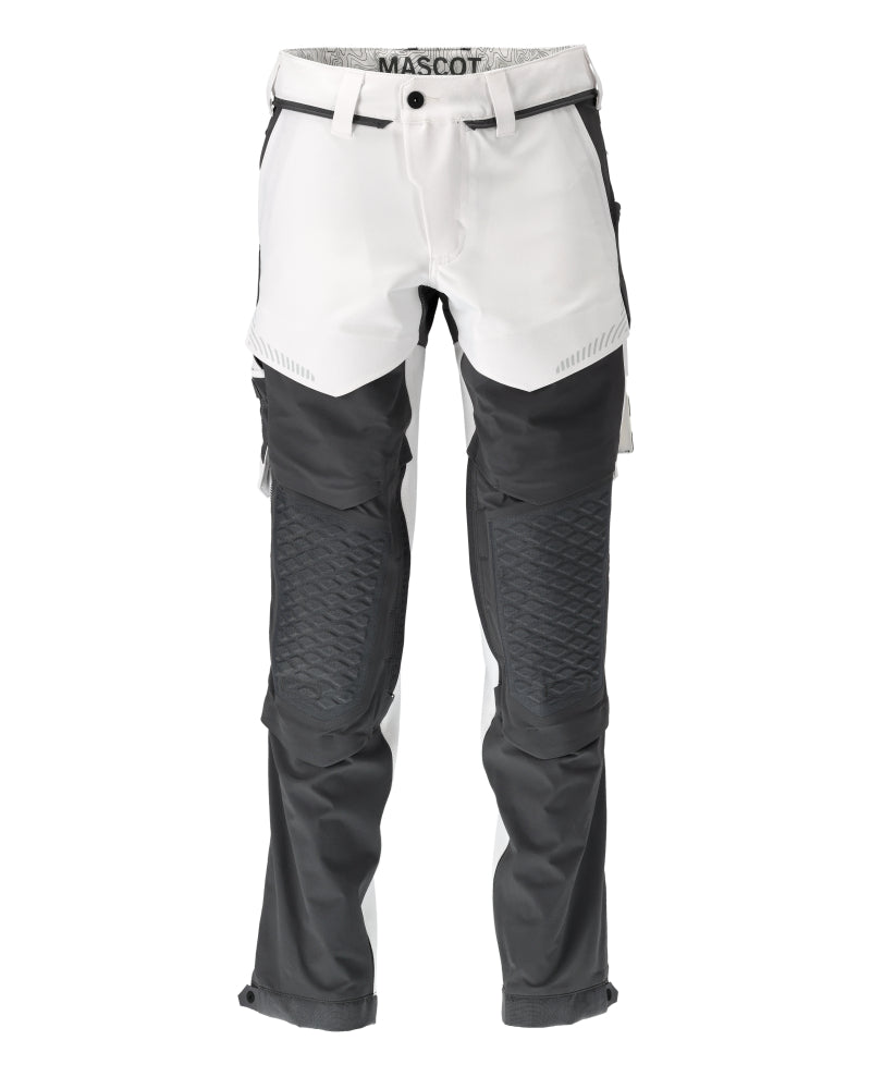 Mascot Customized Broek 22279-605 kniezakken wit-steengrijs(0689)