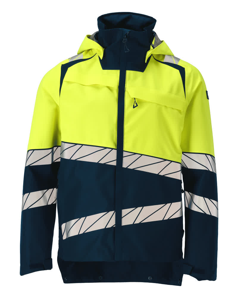 Mascot Accelerate safe Jas 25001-231 shell HiVis donker marineblauw-fluo geel(01017)