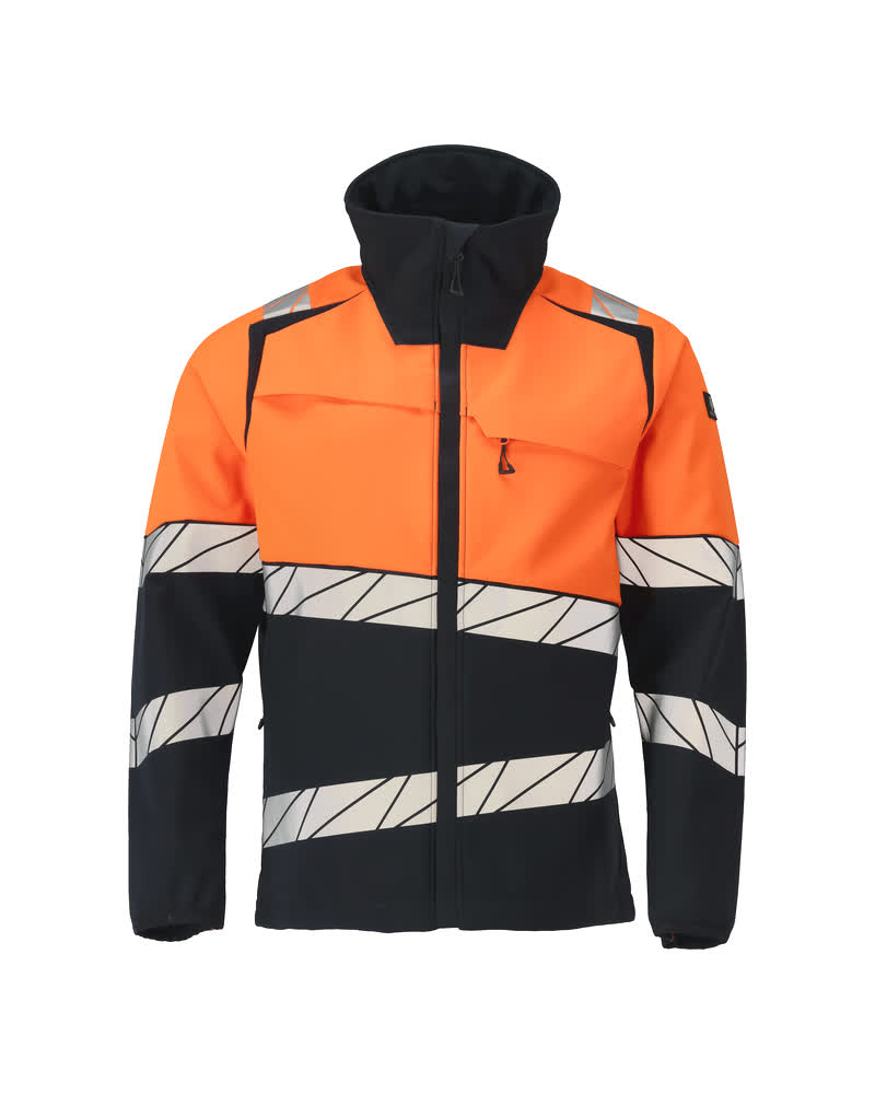 Mascot Accelerate safe Jas 25002-246 softshell HiVis donker marineblauw-fluu oranje(01014)