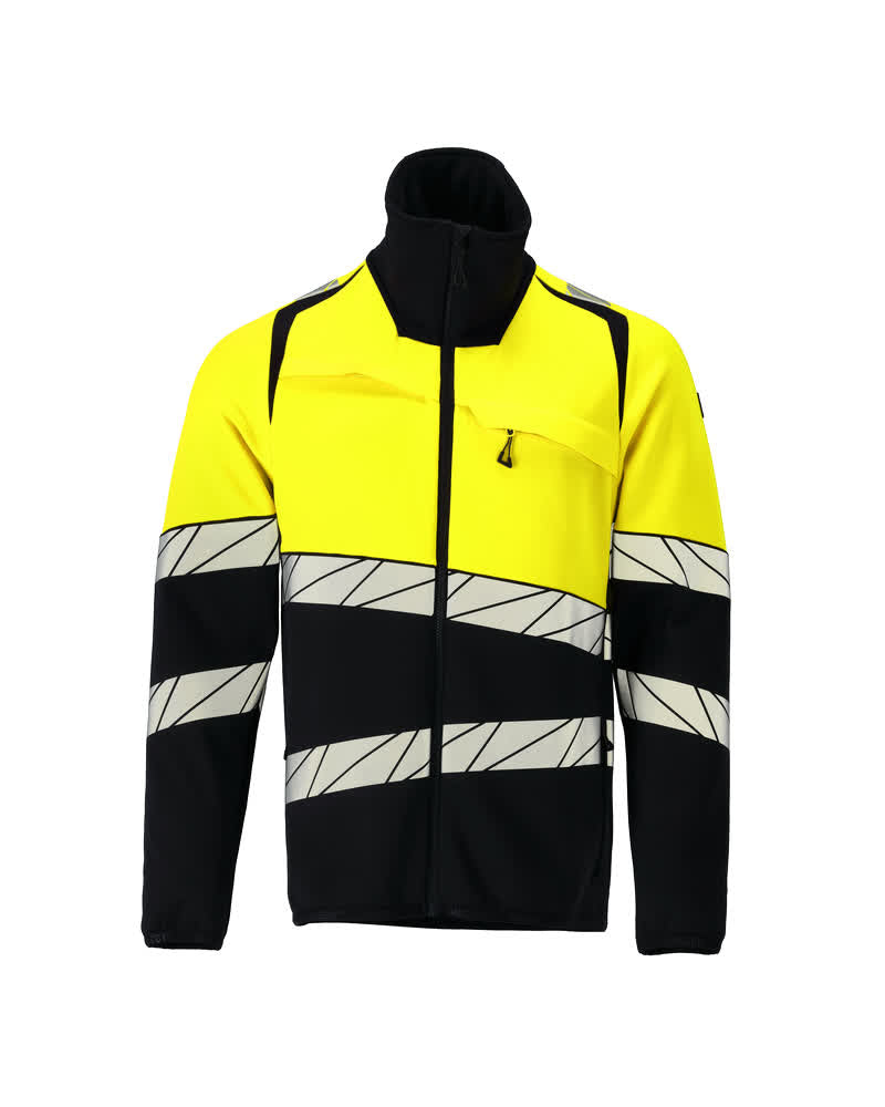 Mascot Accelerate safe Trui 25003-315 Fleece rits donker marineblauw-fluo geel(01017)