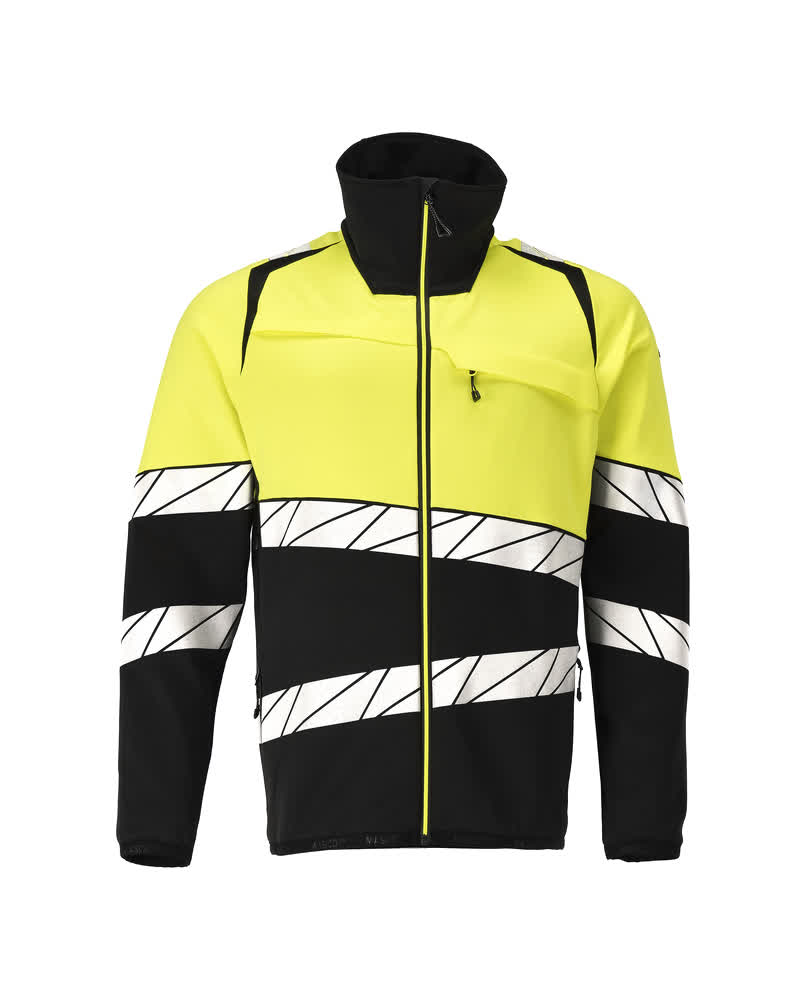 Mascot Accelerate safe Trui 25003-315 Fleece rits zwart-fluo geel(0917)