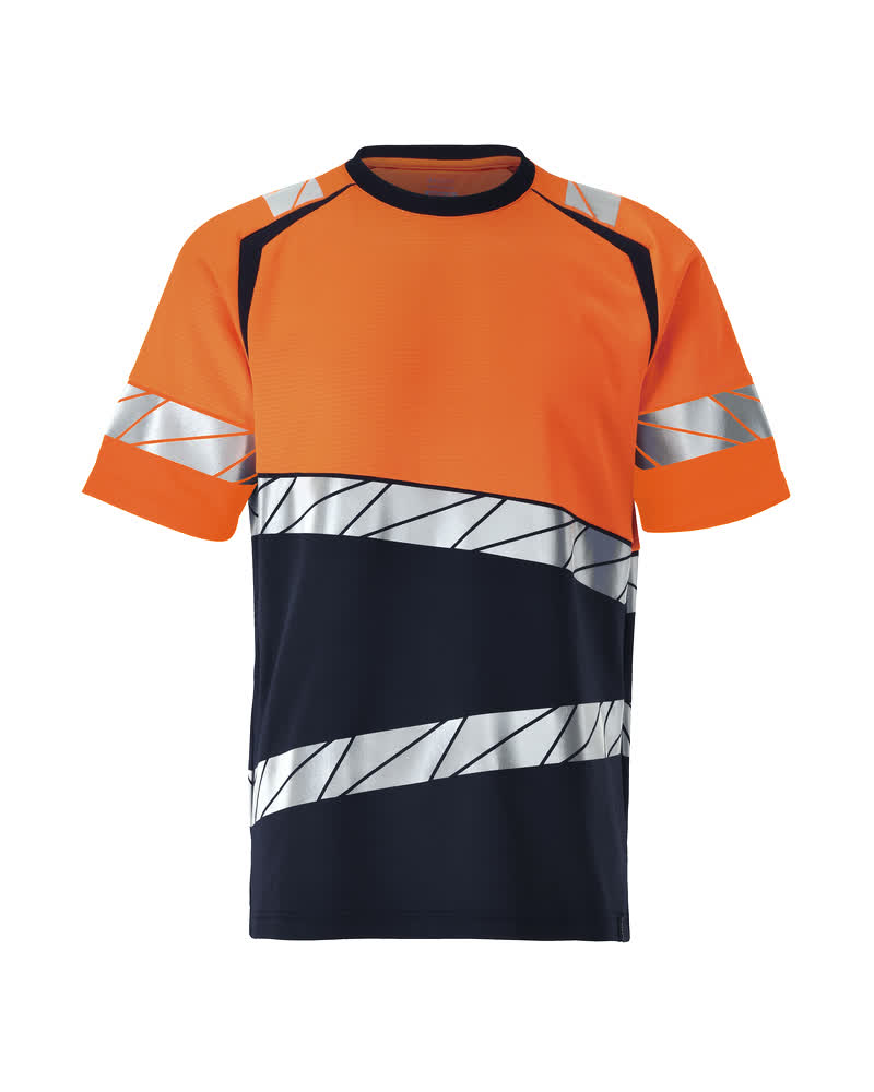 Mascot Accelerate safe T-shirt 25082-771 HiVis donker marineblauw-fluu oranje(01014)