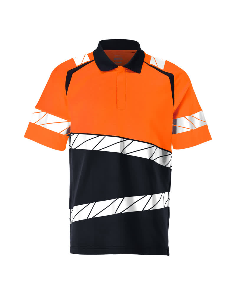 Mascot Accelerate safe Poloshirt 25083-771 HiVis donker marineblauw-fluu oranje(01014)