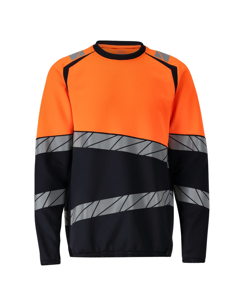 Mascot Accelerate safe Sweatshirt 25084-781 HiVis donker marineblauw-fluu oranje(01014)