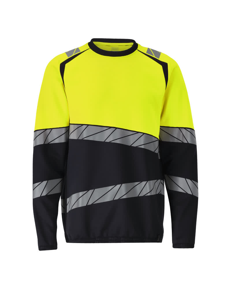 Mascot Accelerate safe Sweatshirt 25084-781 HiVis donker marineblauw-fluo geel(01017)