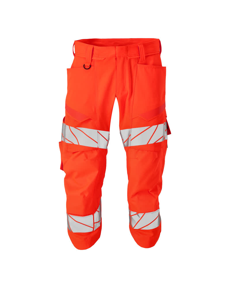 Mascot Accelerate safe Driekwart broek 25249-236 kniezakken HiVis fluo rood(222)