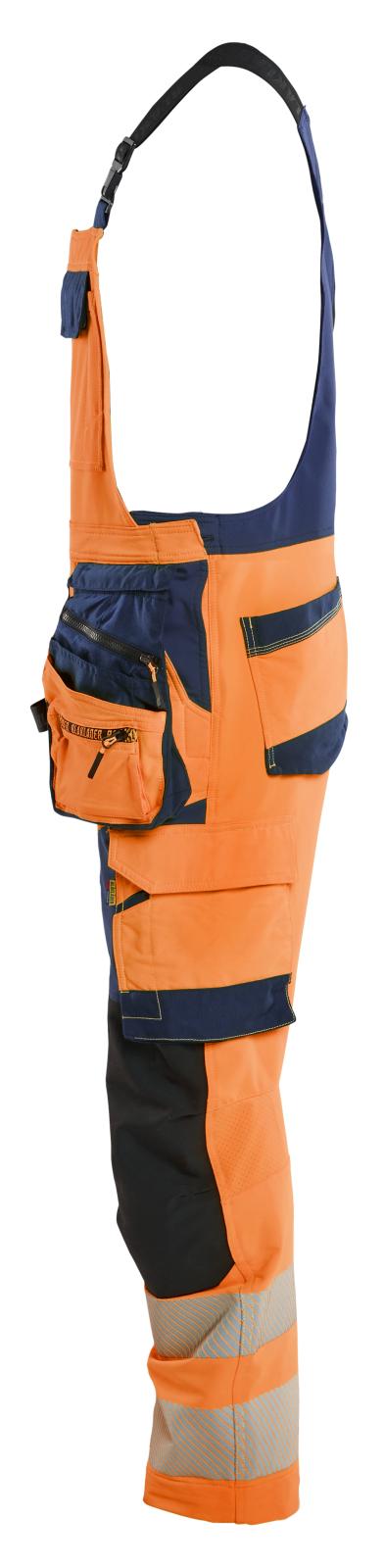 Blaklader High Vis Bretelbroeken 26261648 4-weg stretch HiVis fluo oranje-marineblauw(5389)