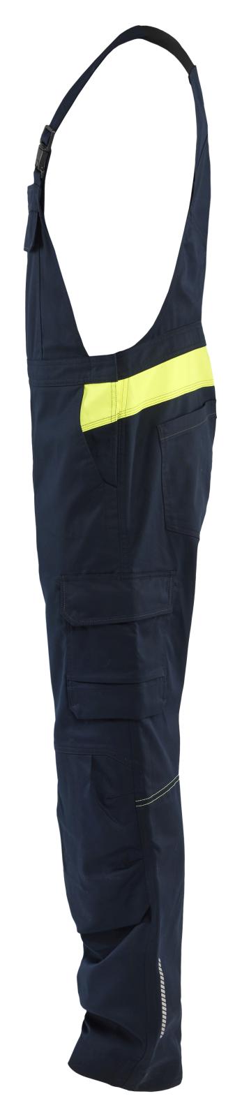 Blaklader Industrie/Service Bretelbroeken 26441832 Industrie Stretch donker marineblauw-fluo geel(8633)