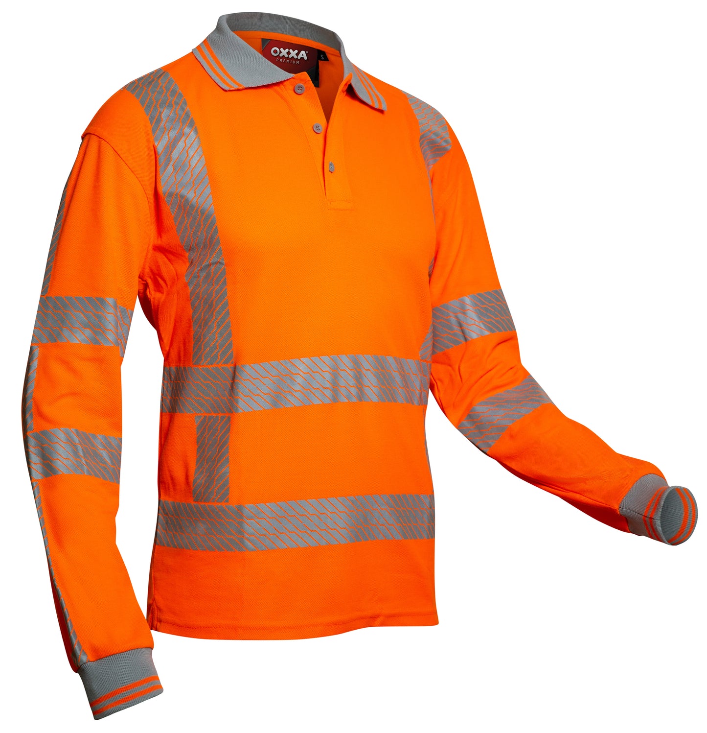 OXXA Premium Poloshirt X-Viz-Comfort-Long 6220 fluo oranje