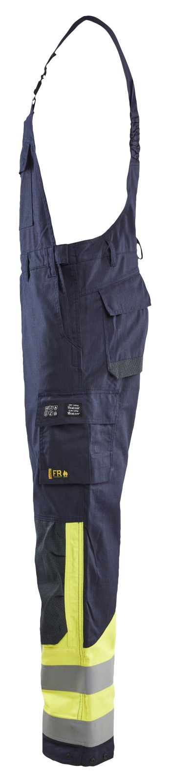Blaklader Vlamvertragend APC 2 Multinorm Bretelbroeken 28901512 Inherent marineblauw-fluo geel(8933)