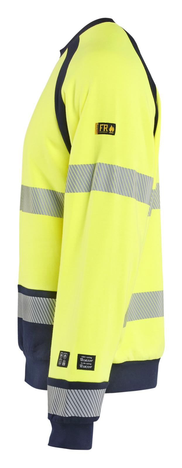 Blaklader Vlamvertragend Multinorm Sweatshirt 30881762 HiVis fluo geel-marineblauw(3389)