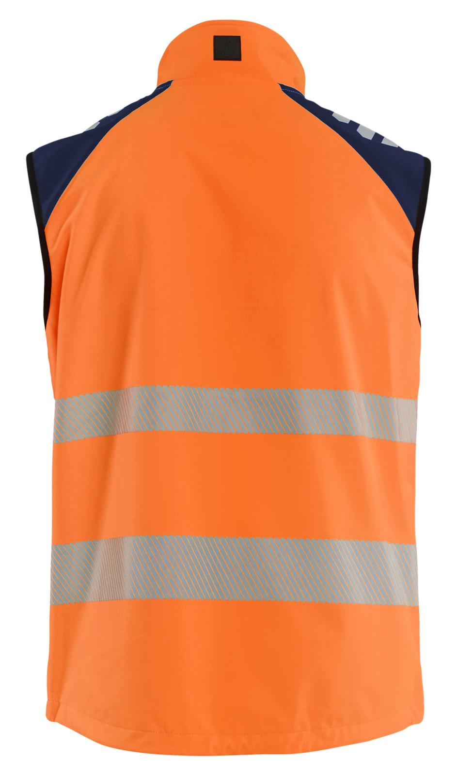Blaklader High Vis Bodywarmer 30912513 Softshell HiVis fluo oranje-marineblauw(5389)
