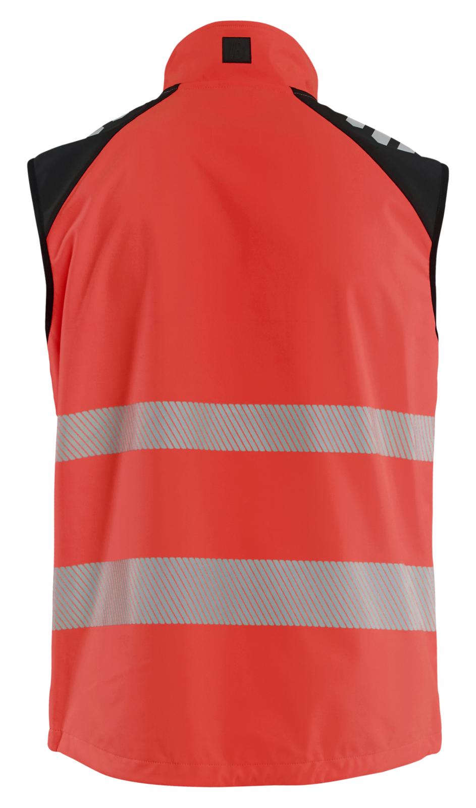 Blaklader High Vis Bodywarmer 30912513 Softshell HiVis fluo rood-zwart(5599)