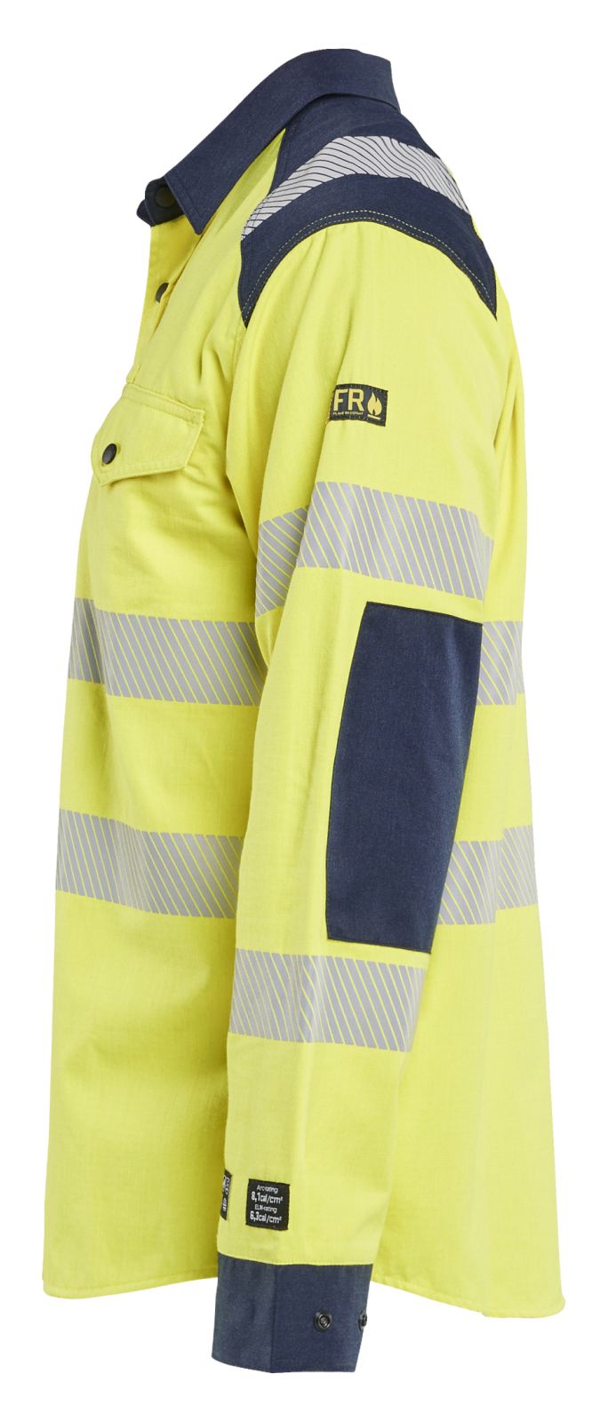 Blaklader Shirts 32391517 Multinorm fluo geel-marineblauw(3389)