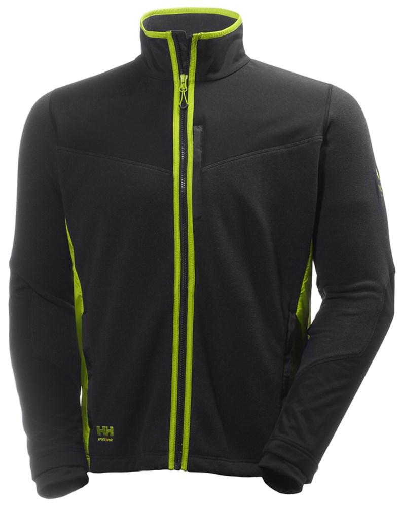 Helly Hansen Magni Jassen 72170 Fleece donker limoengroen-zwart(949)