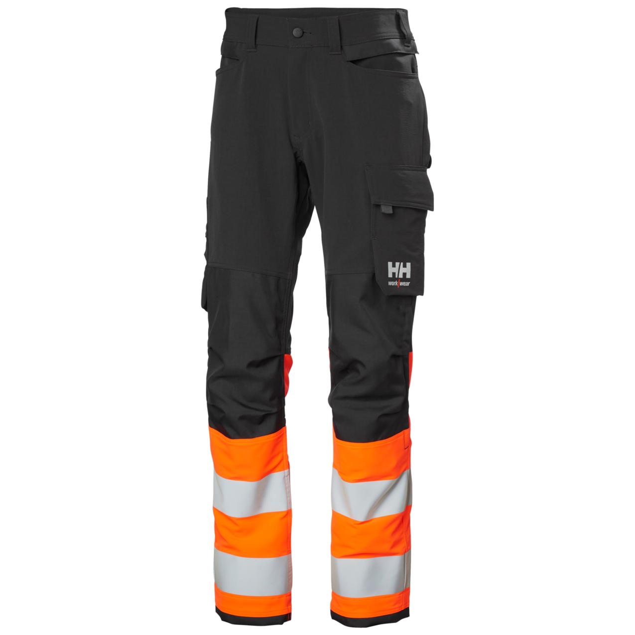 Helly Hansen Alna 4X Werkbroeken 77340 4X HH Connect HiVis klasse 1 oranje-ebbenhoutzwart(269)