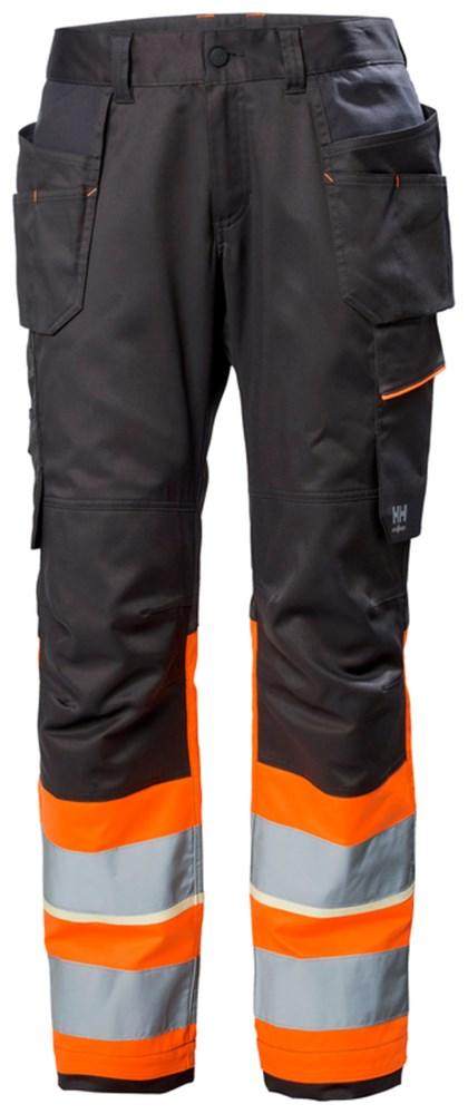 Helly Hansen UC-ME Broeken 77511 Reflecterend Constructie bouwbroek klasse 1 HiVis fluo oranje-ebbenhoutzwart(269)