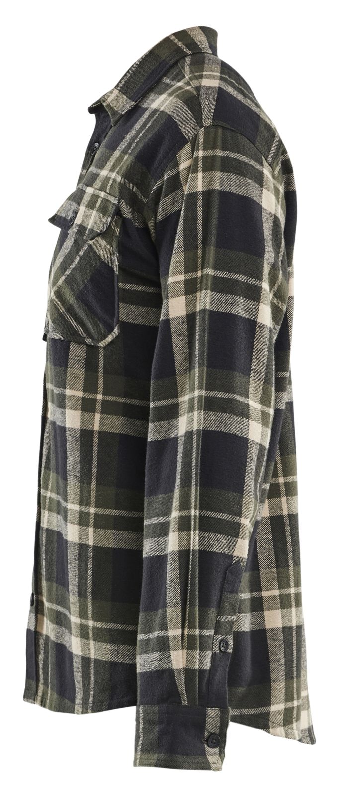 Blaklader Profiel Overhemd 32881168 Flanel donker herfstgroen-zwart(4298)