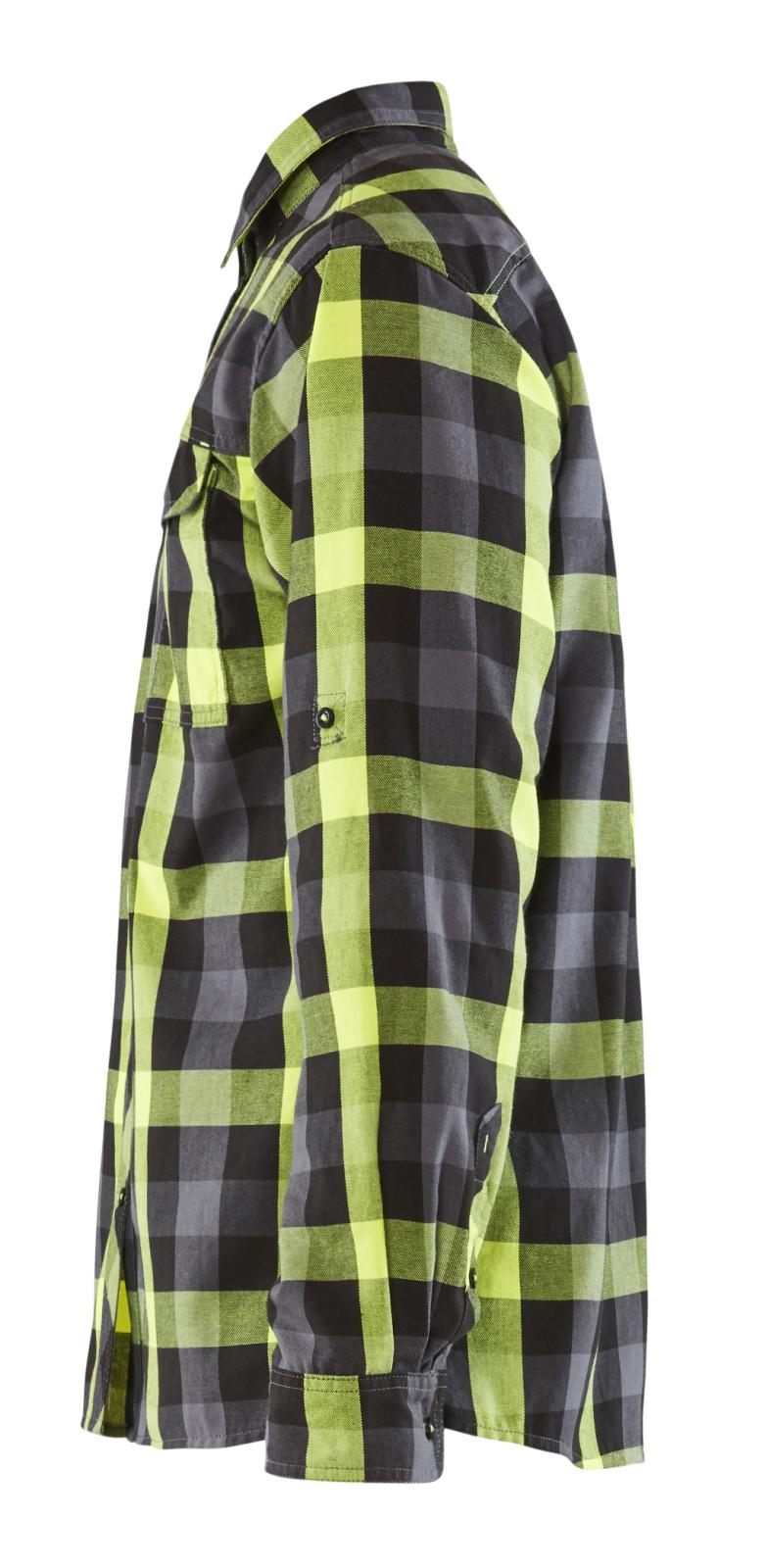 Blaklader shirts/hemden 32991153 zwart-fluo geel(9933)