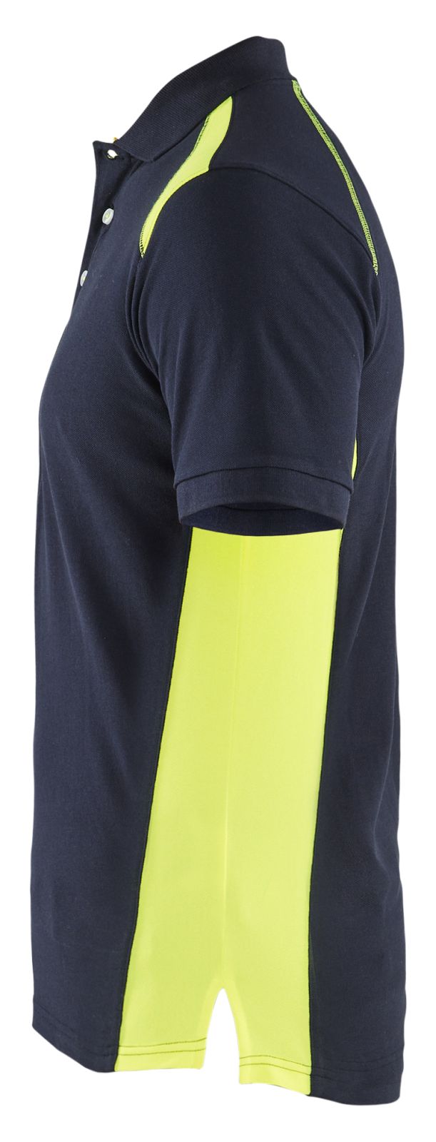 Blaklader Piqué t-shirts 33241050 donker marineblauw-fluo geel(8633)