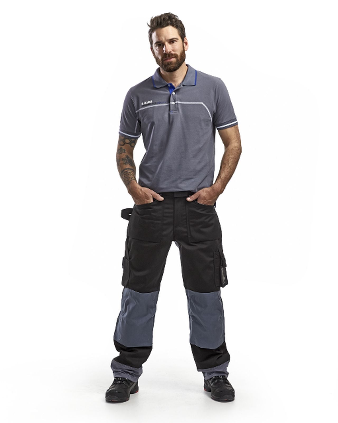 Blaklader Poloshirts 33271050 grijs-korenblauw(9485)