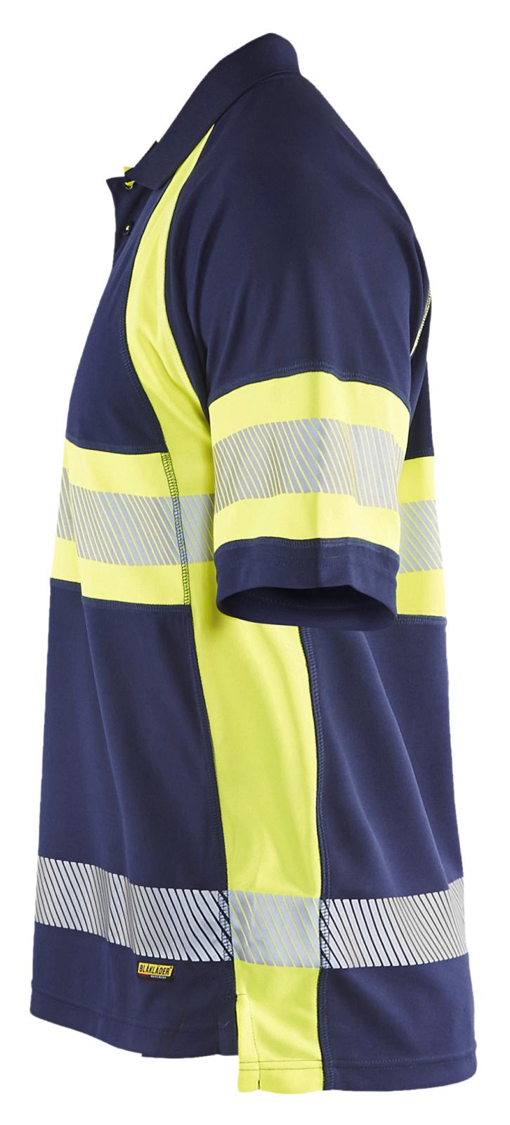 Blaklader Poloshirts 33381051 HiVis marineblauw-geel(8933)