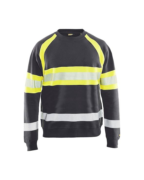 Blaklader Sweaters 33591158 middelgrijs-fluo geel(9633)