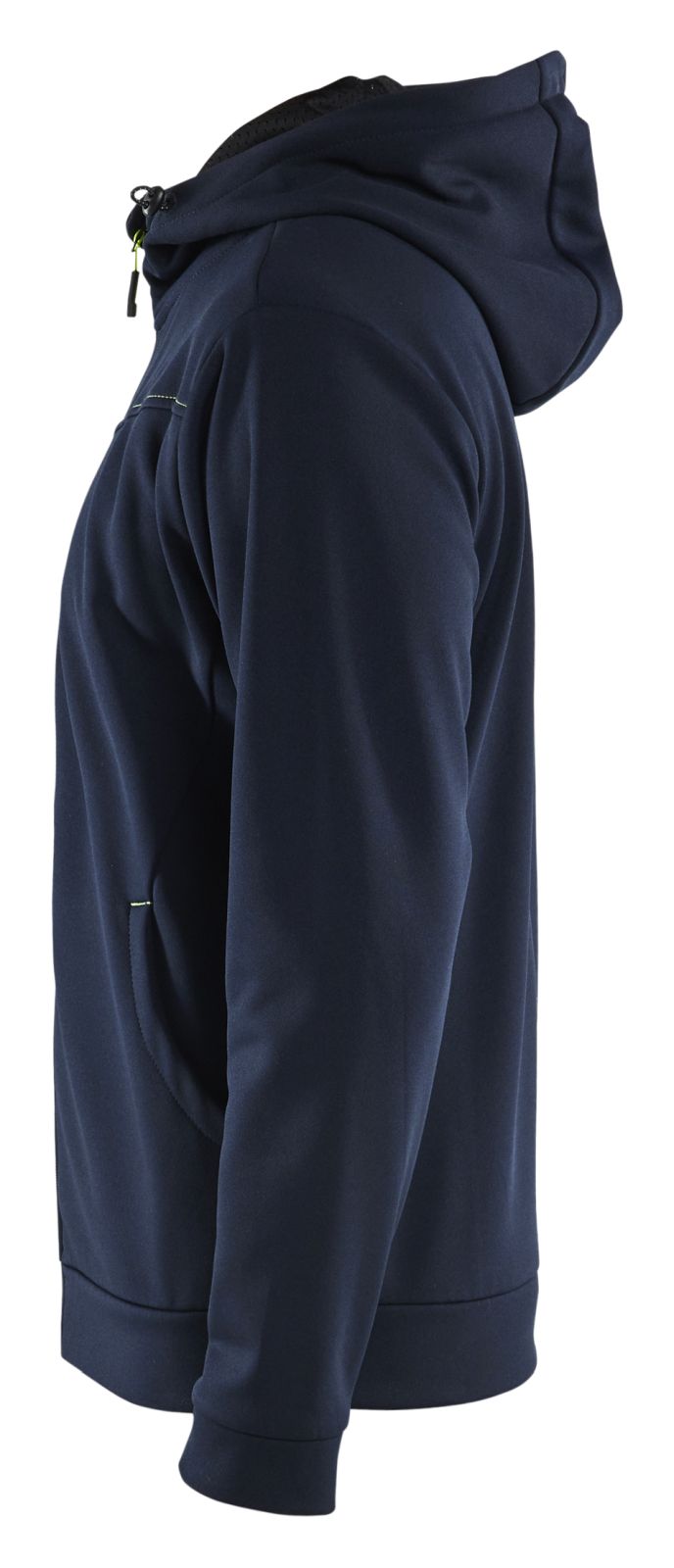 Blaklader Profiel Hoodie 33632526 rits donker marineblauw-fluo geel(8633)